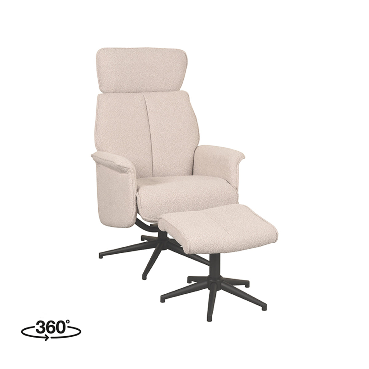 LABEL51 Fauteuil Verdal – Luxe Comfort met Hocker – Stijlvol Ontwerp